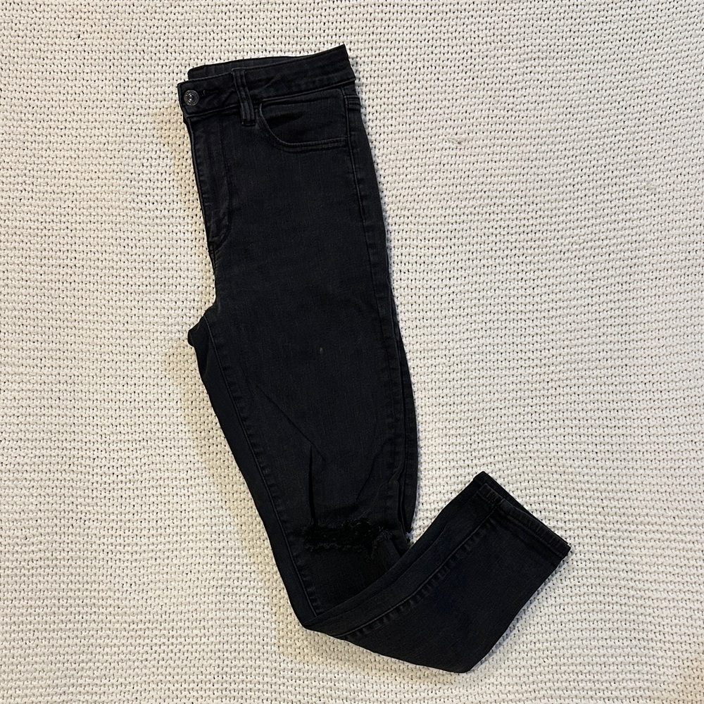 American Eagle Outfitters Distressed Black Jeggings